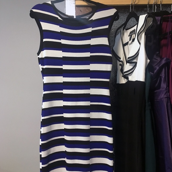 Calvin Klein ✦ Stretchy Colorblock Midi Dress (M) - Picture 4 of 6